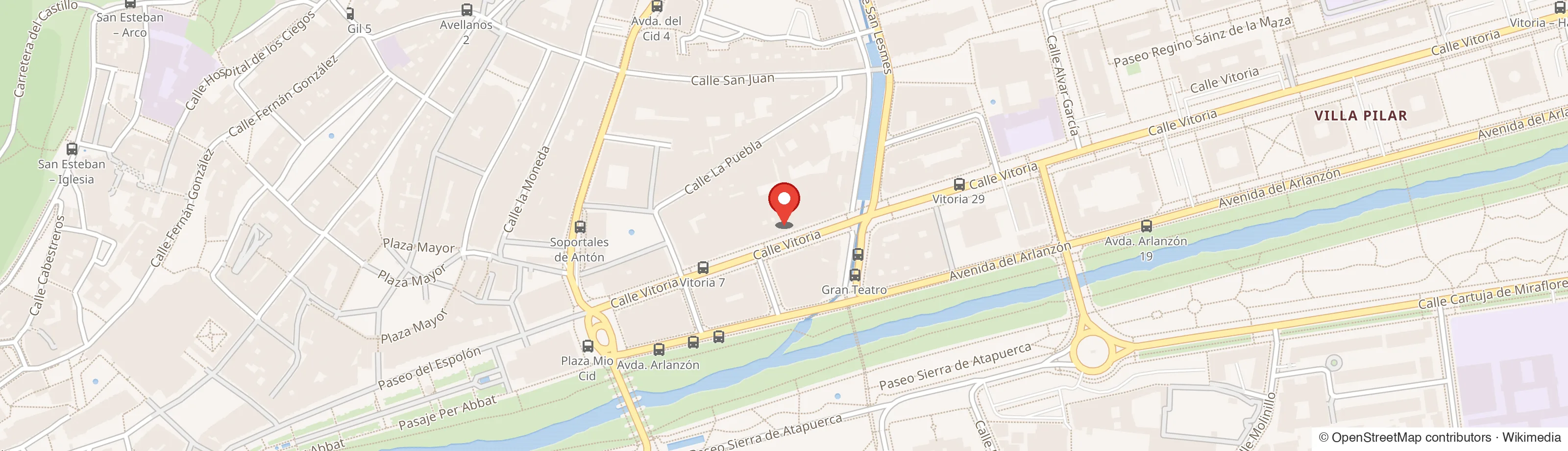 Mapa de la oficina de Iacta Studio en Calle Vitoria 17, 09004 Burgos